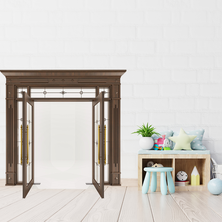 Cửa Nhôm Vân Gỗ 70