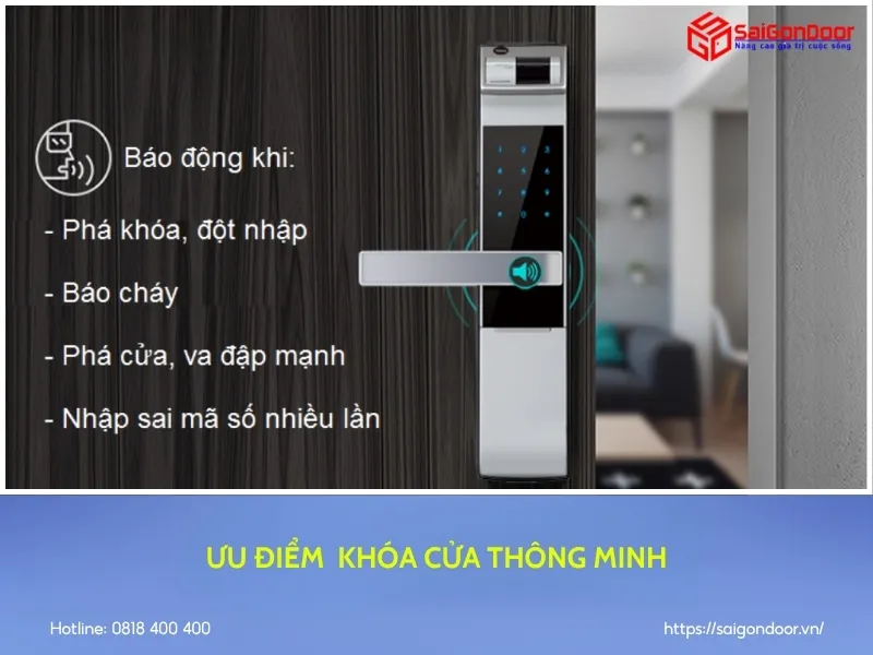 Ưu điểm khóa cửa thông minh
