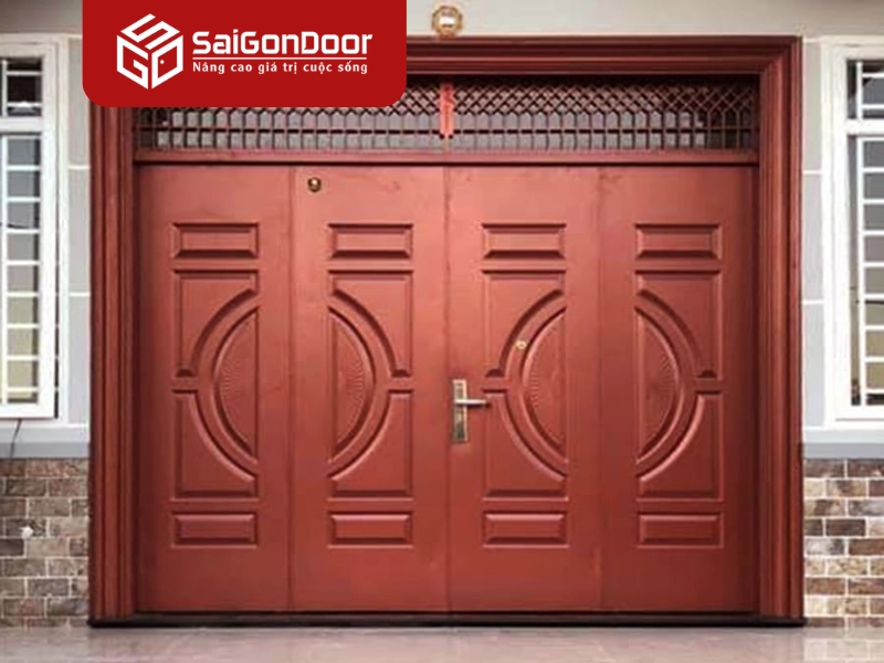 Giá của cửa thép vân gỗ còn phụ thuộc vào thành phần tạo nên cửa