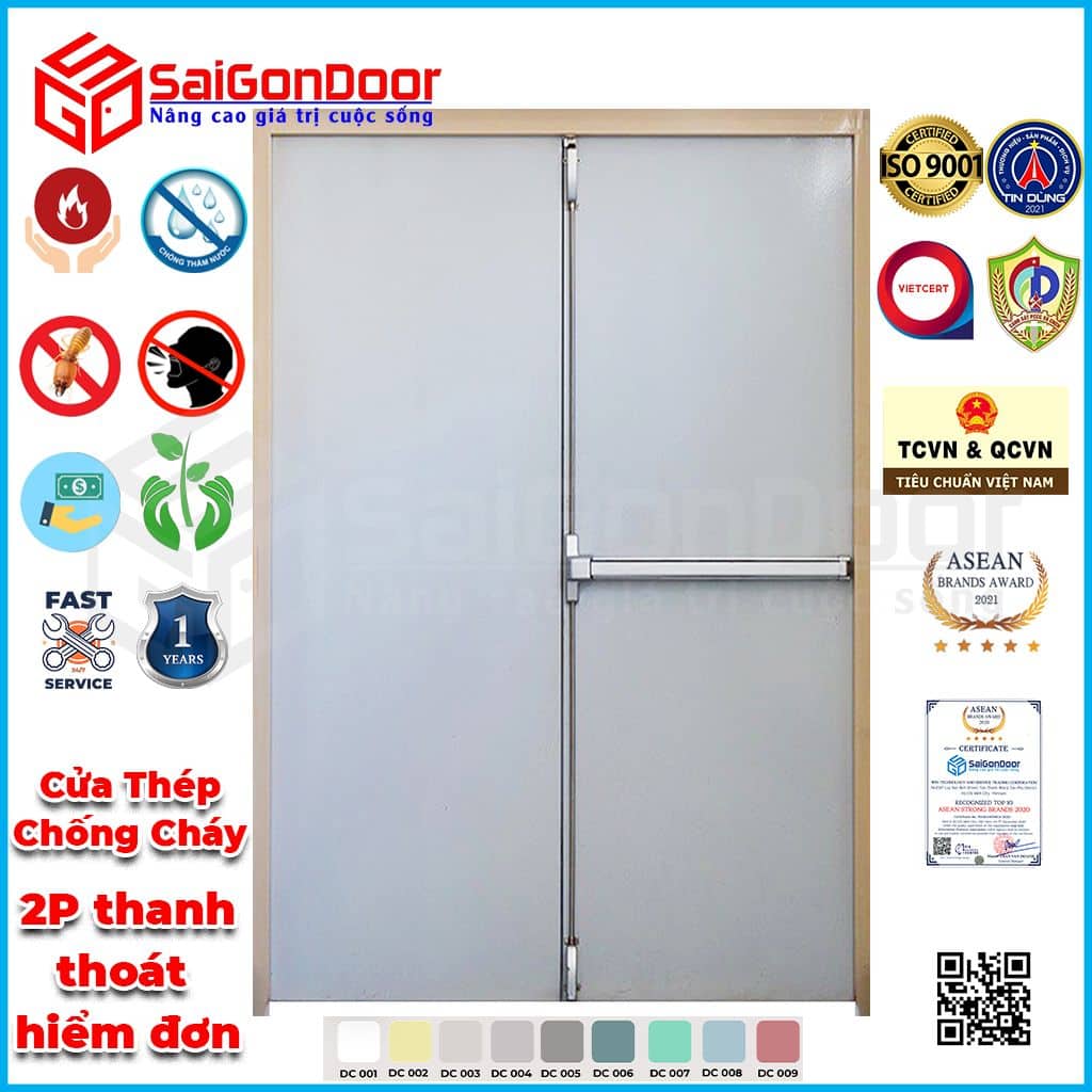 Cửa thép chống cháy SaiGonDoor đạt tiêu chuẩn phòng cháy chữa cháy