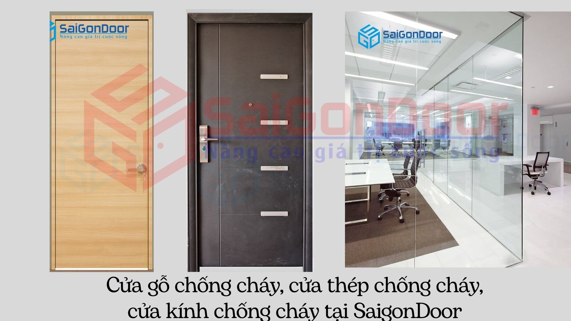 Cửa gỗ chống cháy và cửa thép chống cháy, cửa kính chống cháy tại SaigonDoor