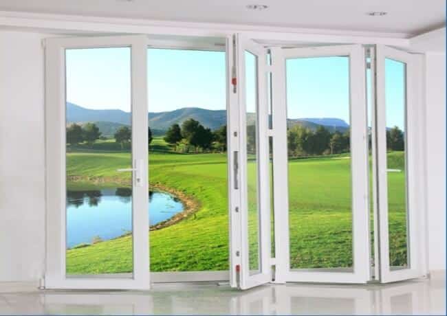 Mẫu cửa sổ nhựa lõi thép mở quay cho phòng ngủ