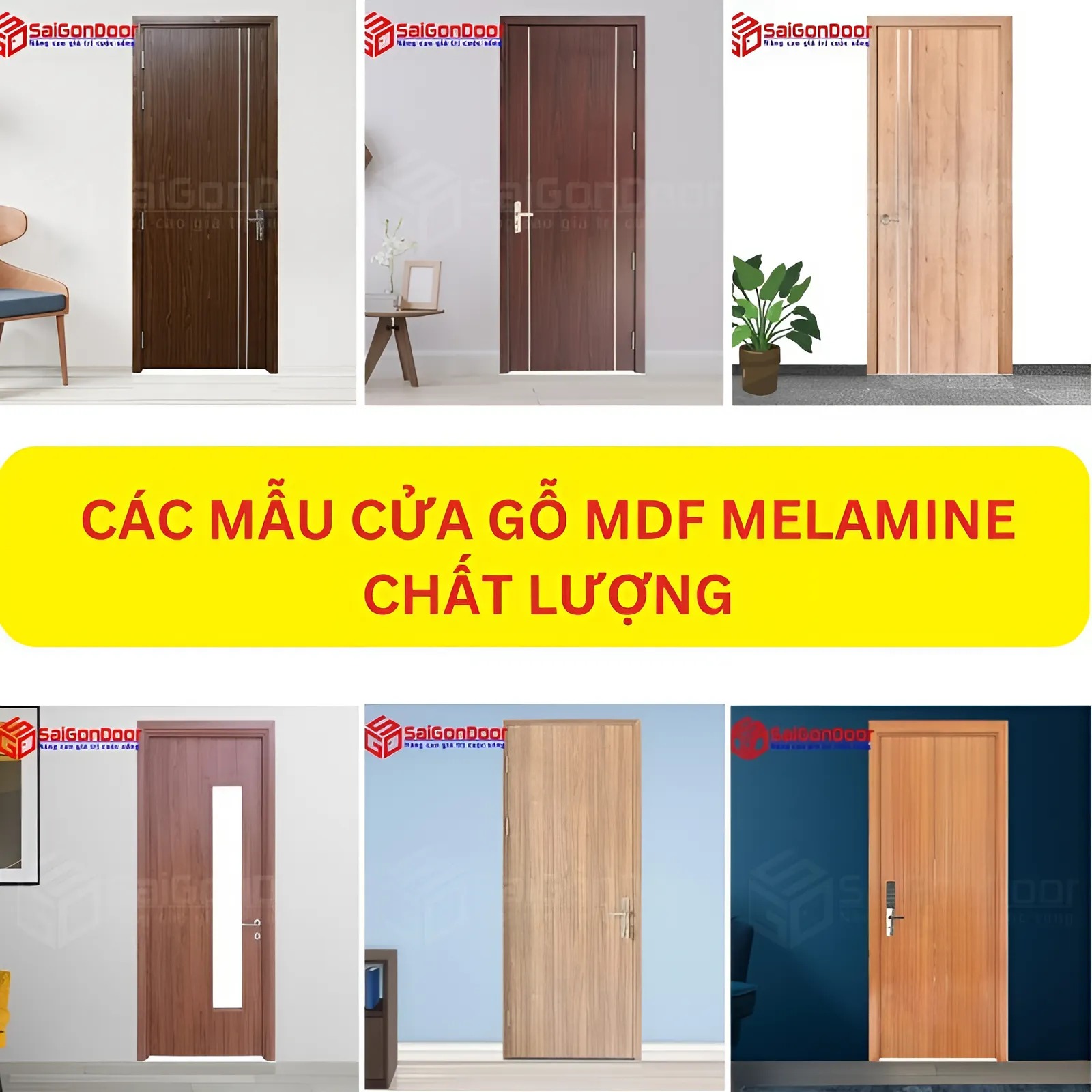 Các mẫu cửa gỗ MDF Melamine chất lượng 