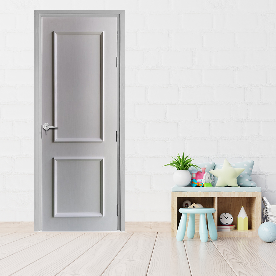 Cửa nhựa giả gỗ composite 2PN trắng 2