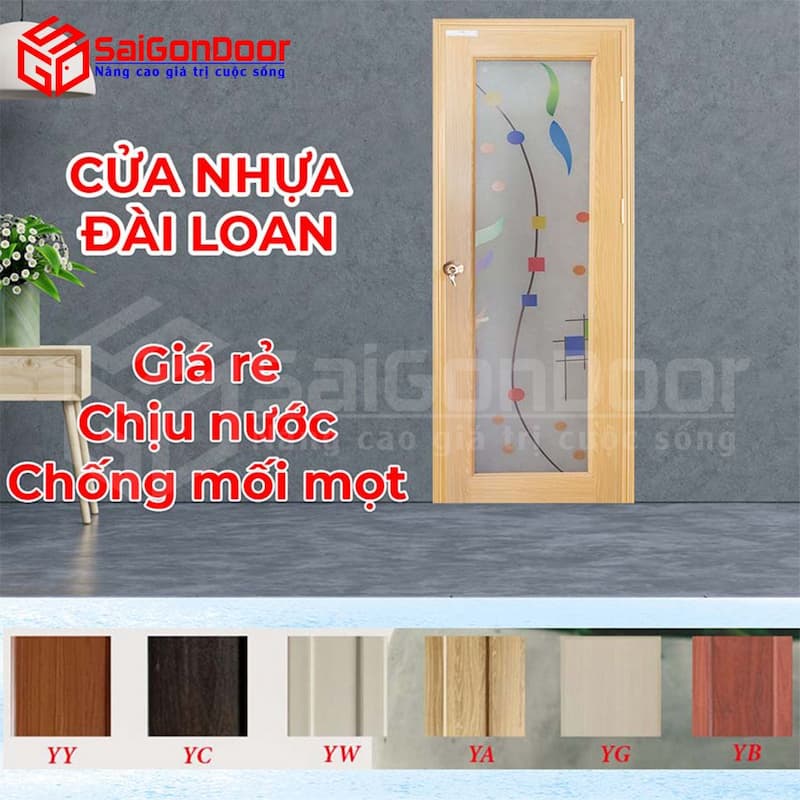 Cửa nhựa giả gỗ Đài Loan