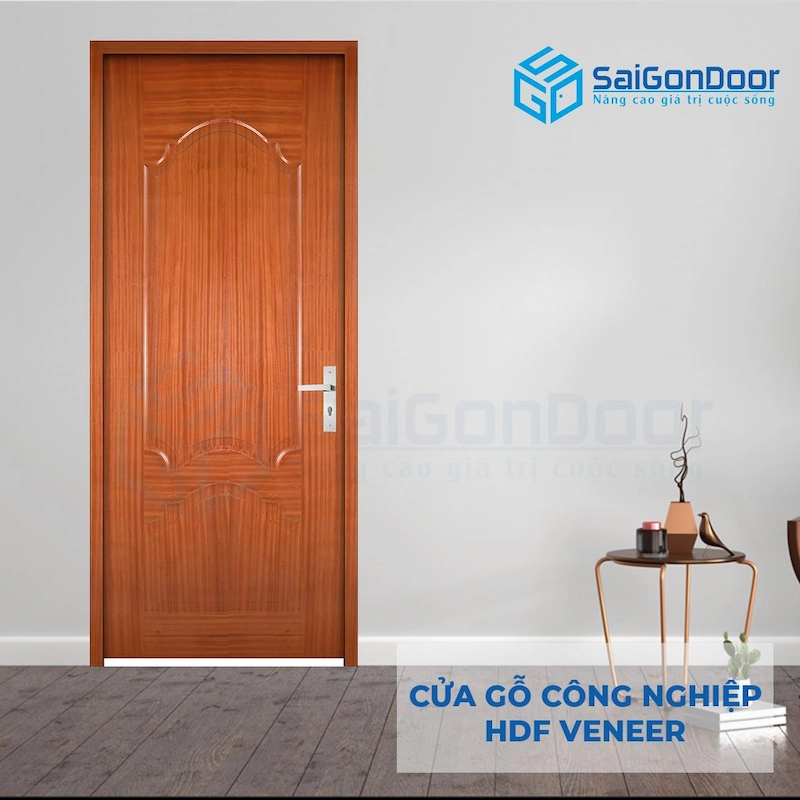 Cửa gỗ công nghiệp HDF Veneer 2A-Xoan Đào LUM