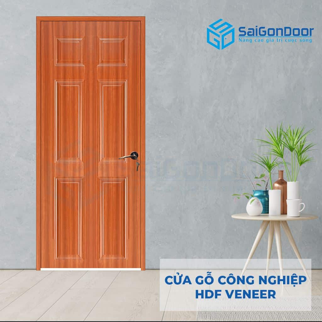 Cửa Gỗ Công Nghiệp HDF Veneer 6A-sapele