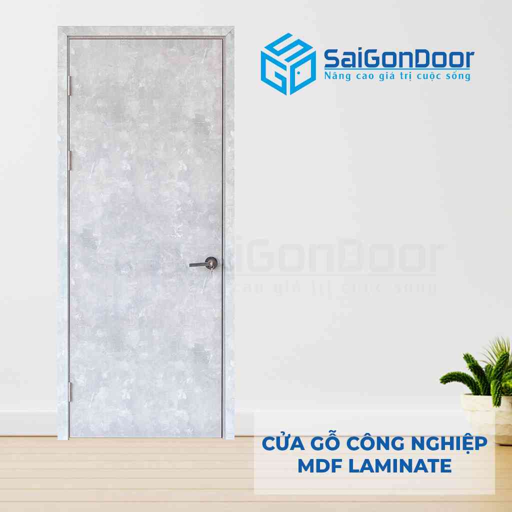 Cửa gỗ MDF Laminate P1 vân kem