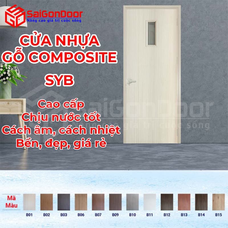 Cửa nhựa vân gỗ loại composite