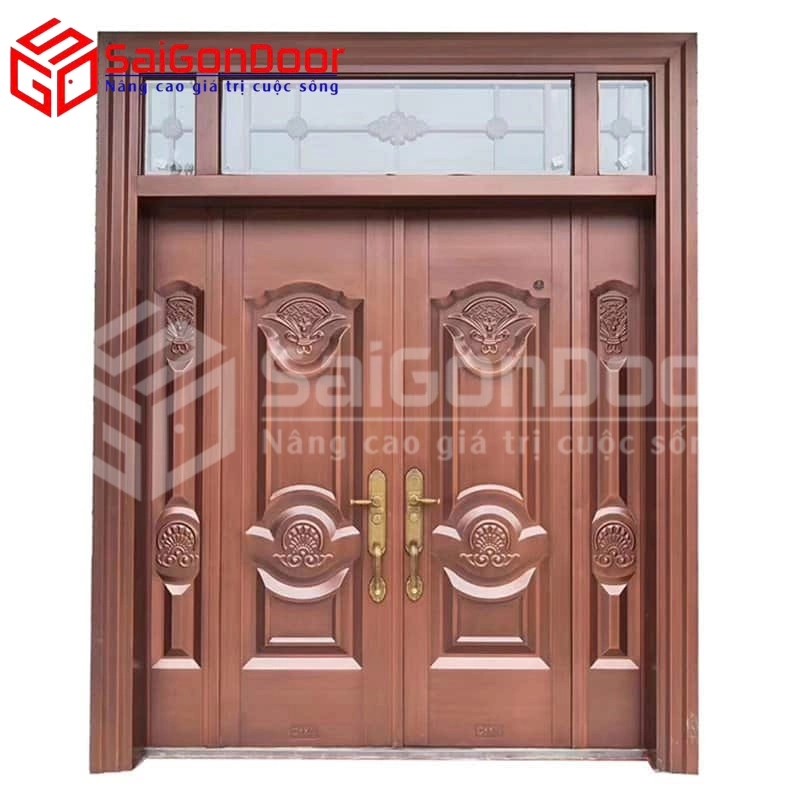 Cửa gỗ 4 cánh lệch
