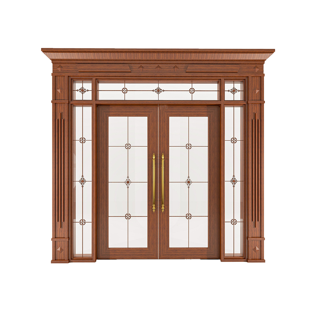 Cửa Nhôm Vân Gỗ 68