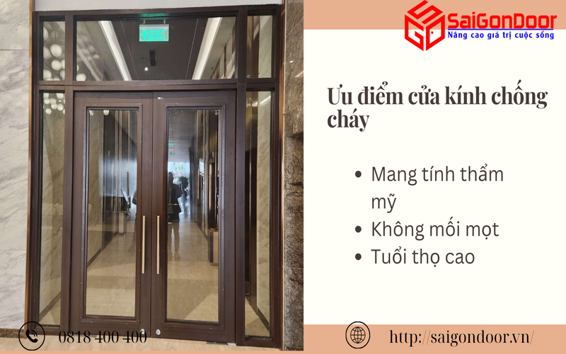 Cửa kính chống cháy là một giải pháp hiện đại cho công trình