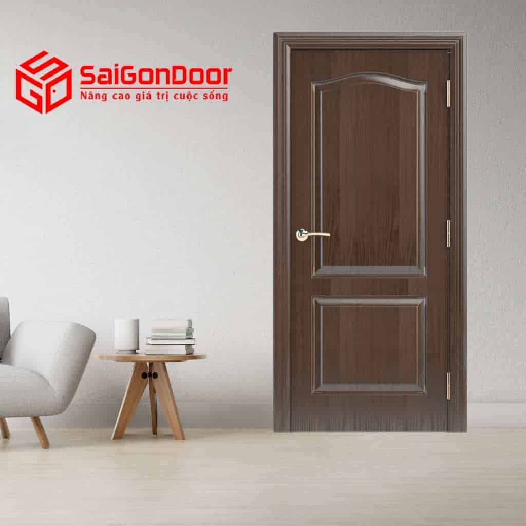 MẪU CỬA GỖ CHỊU NƯỚC TỐT NHẤT THỊ TRƯỜNG HIỆN NAY 18 Cửa gỗ chịu nước màu nâu sang trọng