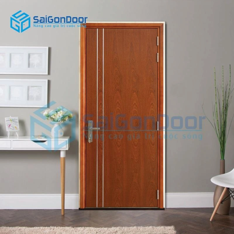 Cửa gỗ HDF Veneer VP1R2-Sapele