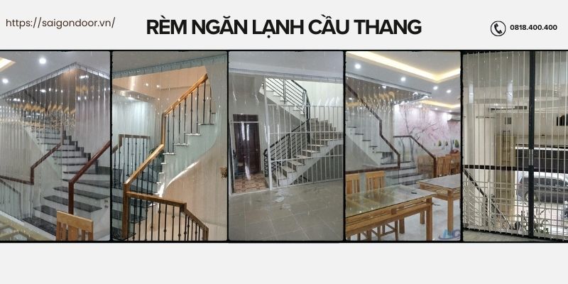 Tìm hiểu mẫu rèm ngăn lạnh cầu thang chất lượng 