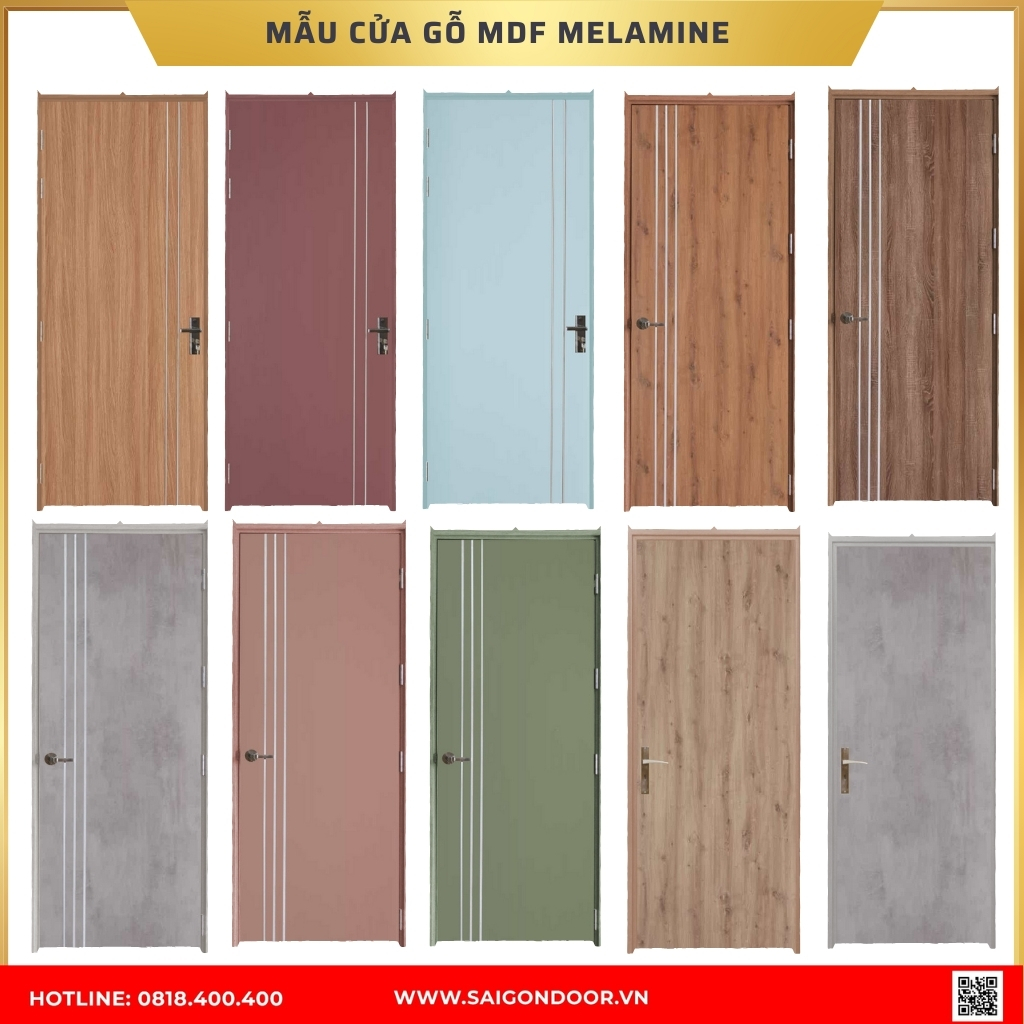 Mẫu cửa gỗ công nghiệp MDF Melamine