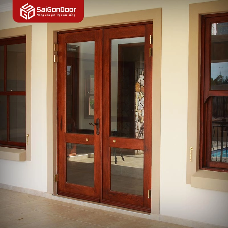 Phong cách hiện đại với thiết kế phẳng hoặc kết hợp kính