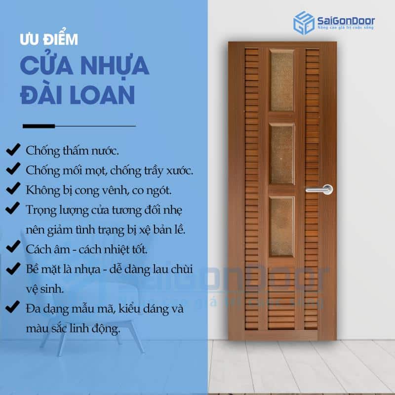 Ưu điểm cửa nhựa đài Loan