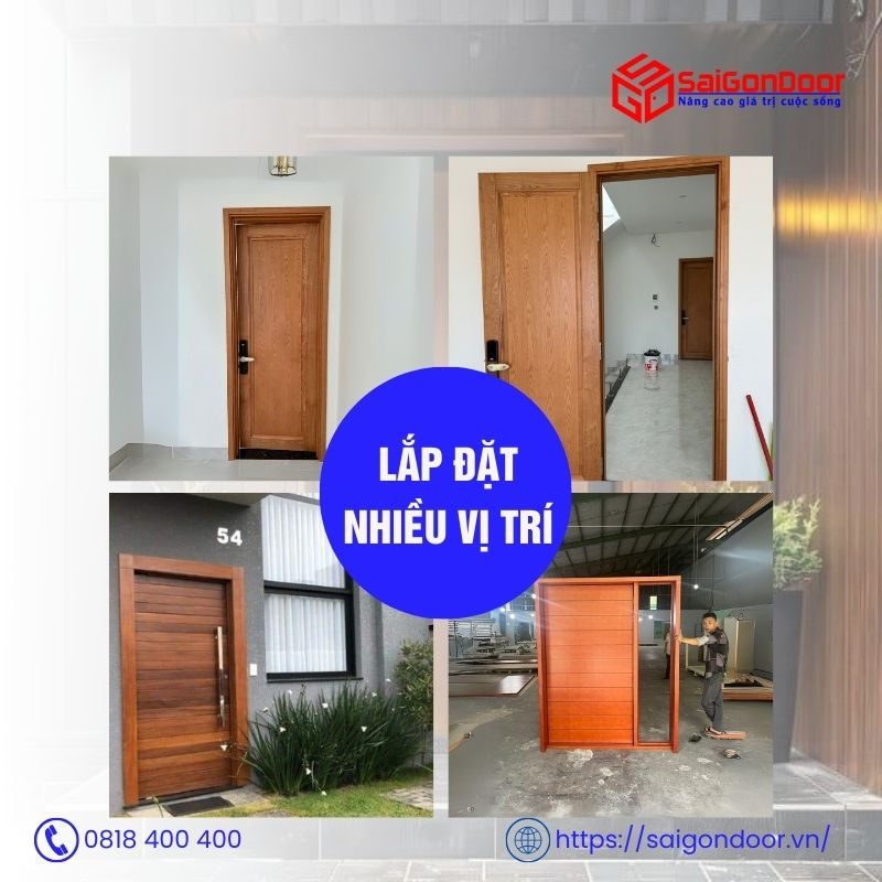 Cửa gỗ biến tính có thiết kế đa dạng phù hợp nhiều không gian lắp đặt