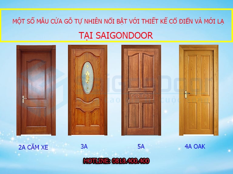 Những mẫu cửa gỗ tự nhiên nổi bật tại SaiGonDoor