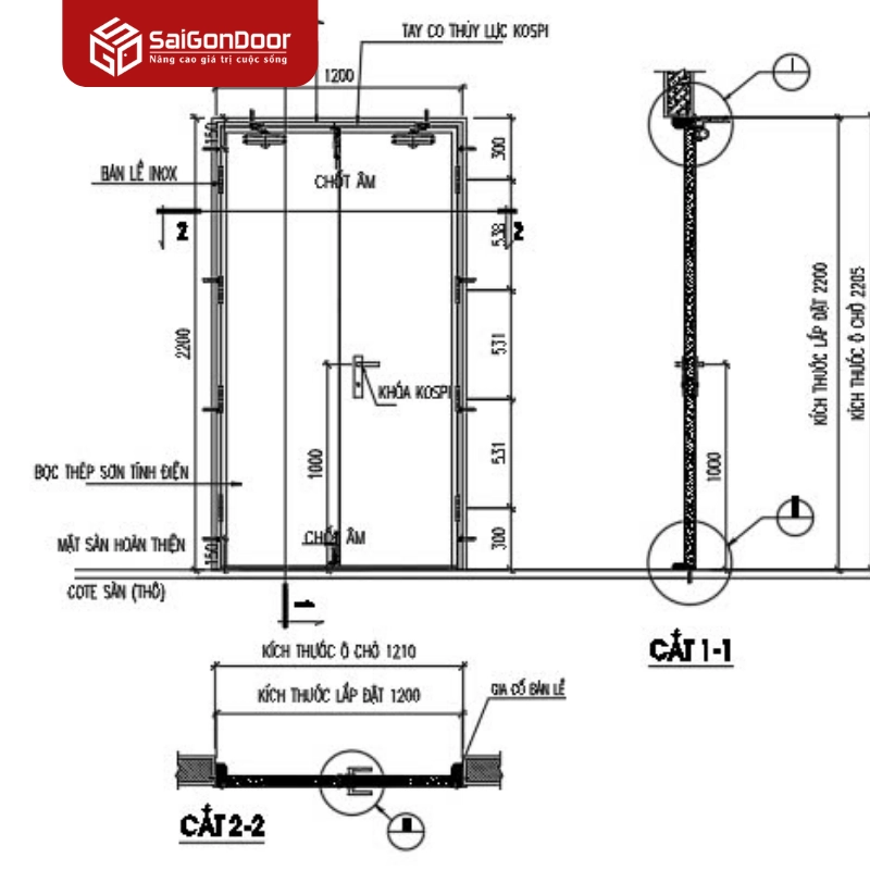 Lưu ý khi sử dụng bản vẽ thiết kế cửa thép chống cháy