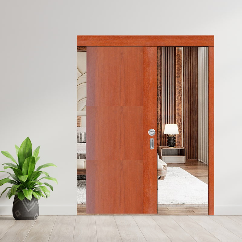 CỬA GỖ CÔNG NGHIỆP MDF VENEER Cua lua truot MDF P1-4