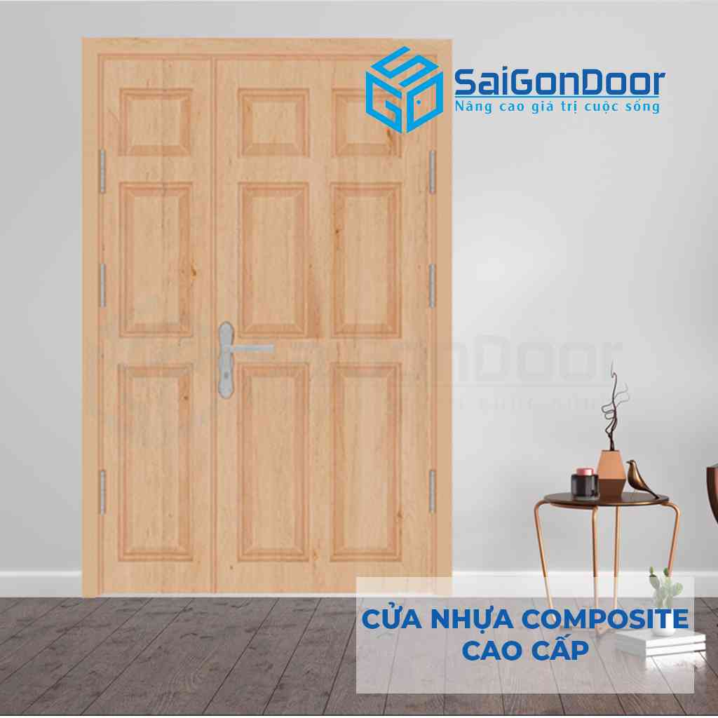 Mẫu 8: Mẫu cửa nhựa composite 2 cánh