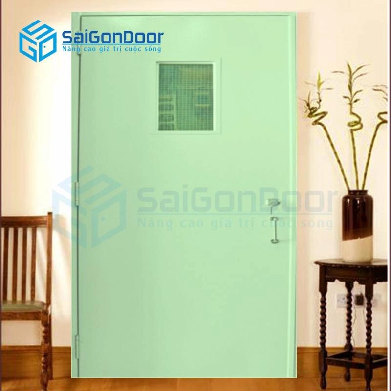 Khung và cánh cửa thép chống cháy phòng máy kỹ thuật