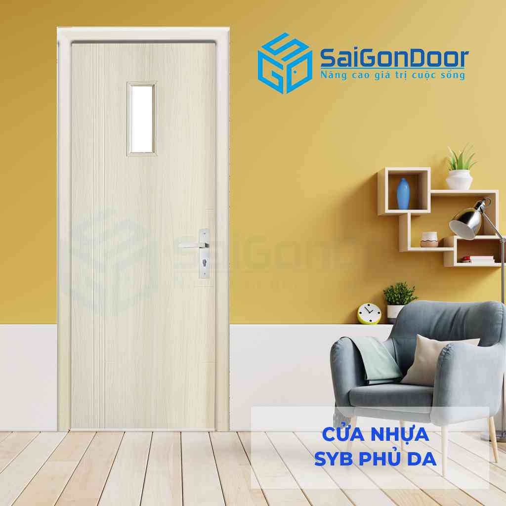 Mẫu 16: cửa nhựa gỗ Composite trắng sữa