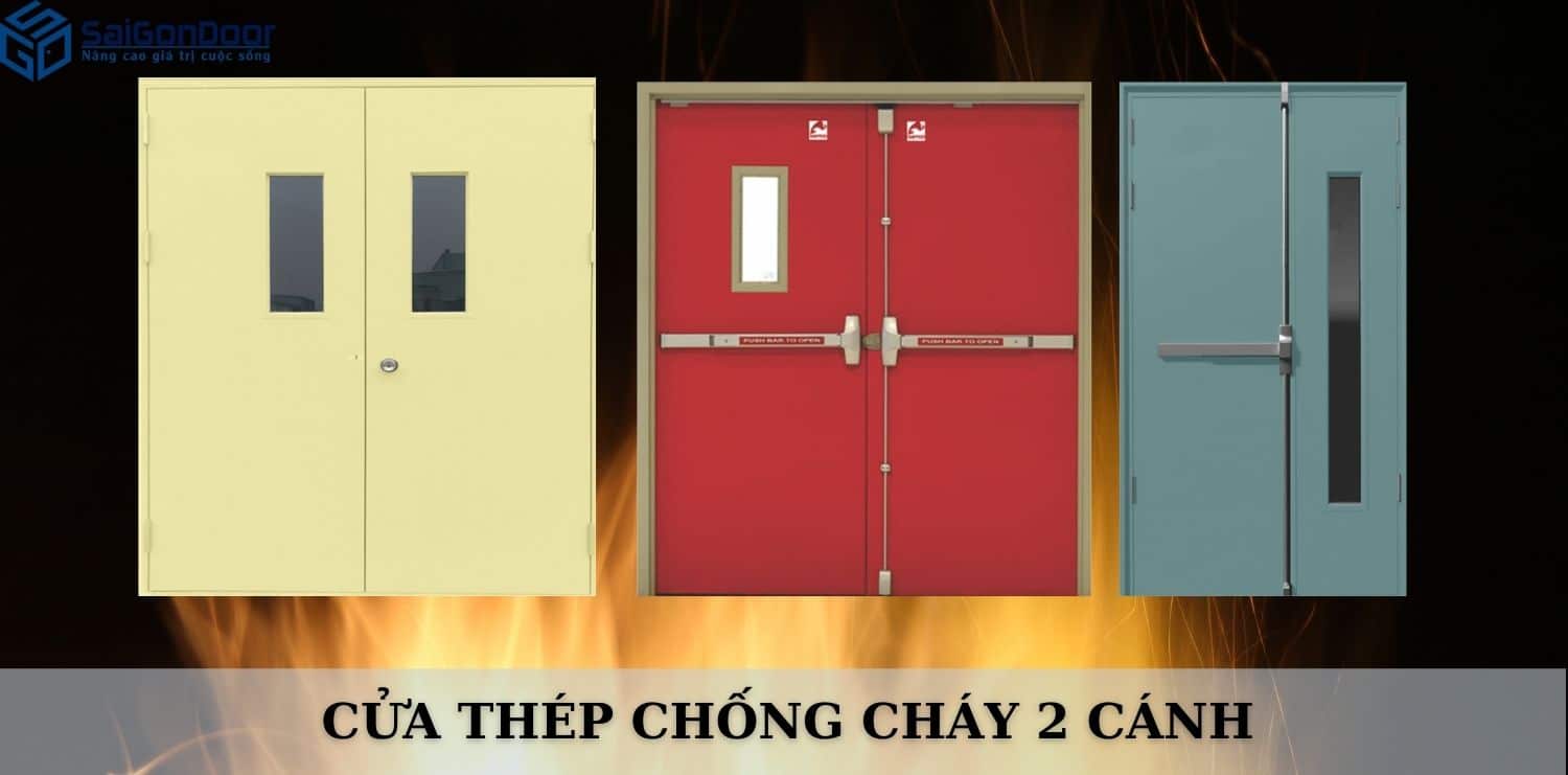 Mẫu cửa thép chống cháy 2 cánh