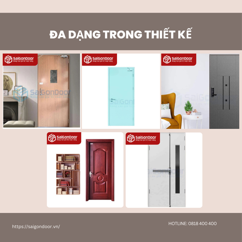 Các mẫu mã cửa thép đa dạng