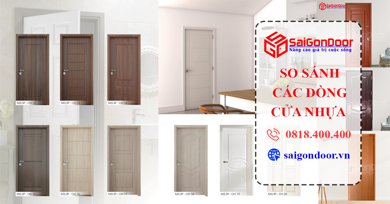 So sánh bảng báo giá các mẫu cửa nhựa hiện nay 