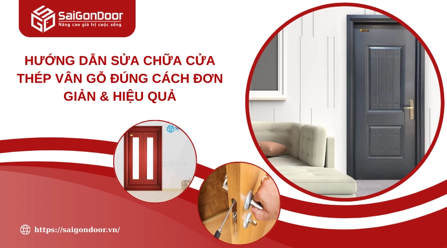 Hướng Dẫn Sửa Chữa Cửa Thép Vân Gỗ Đúng Cách Đơn Giản & Hiệu Quả