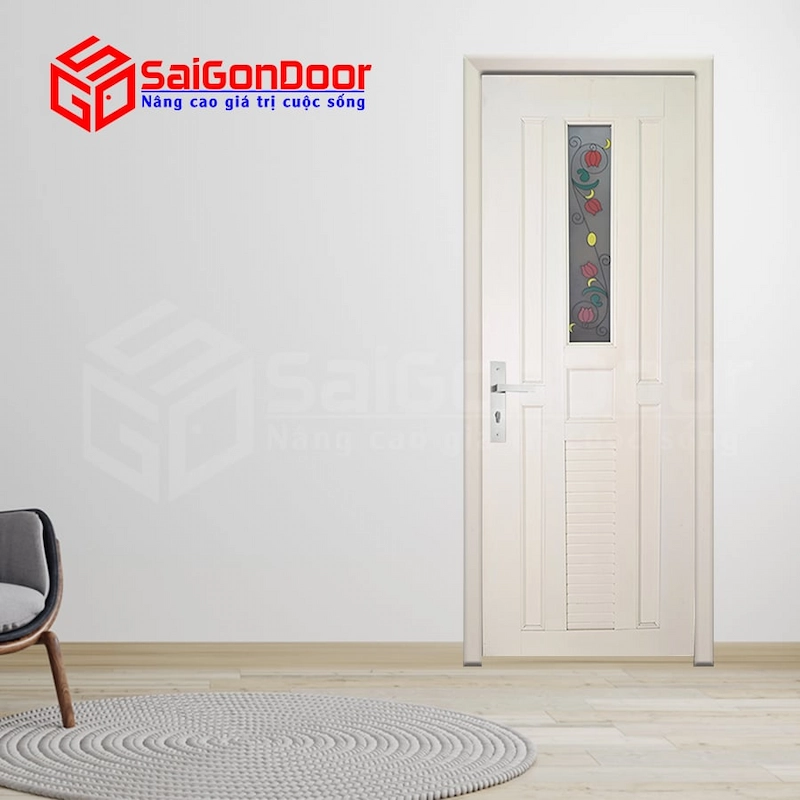 cửa nhựa giả gỗ trắng