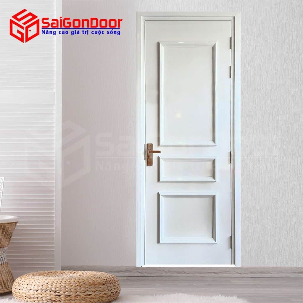 Cửa nhựa giả gỗ composite 3PN trắng