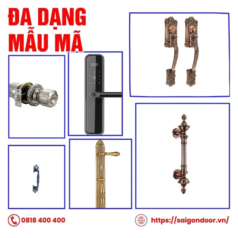 Phụ kiện cửa được thiết kế mẫu mã đa dạng tạo điểm nhấn sang trọng tối ưu hoá không gian nội thất