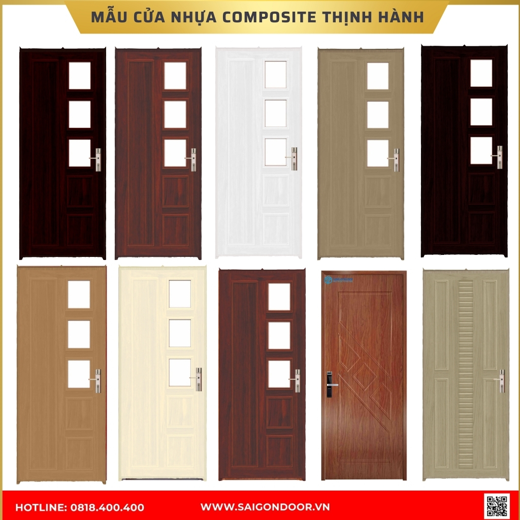 Mẫu cửa nhựa composite được ưa chuộng