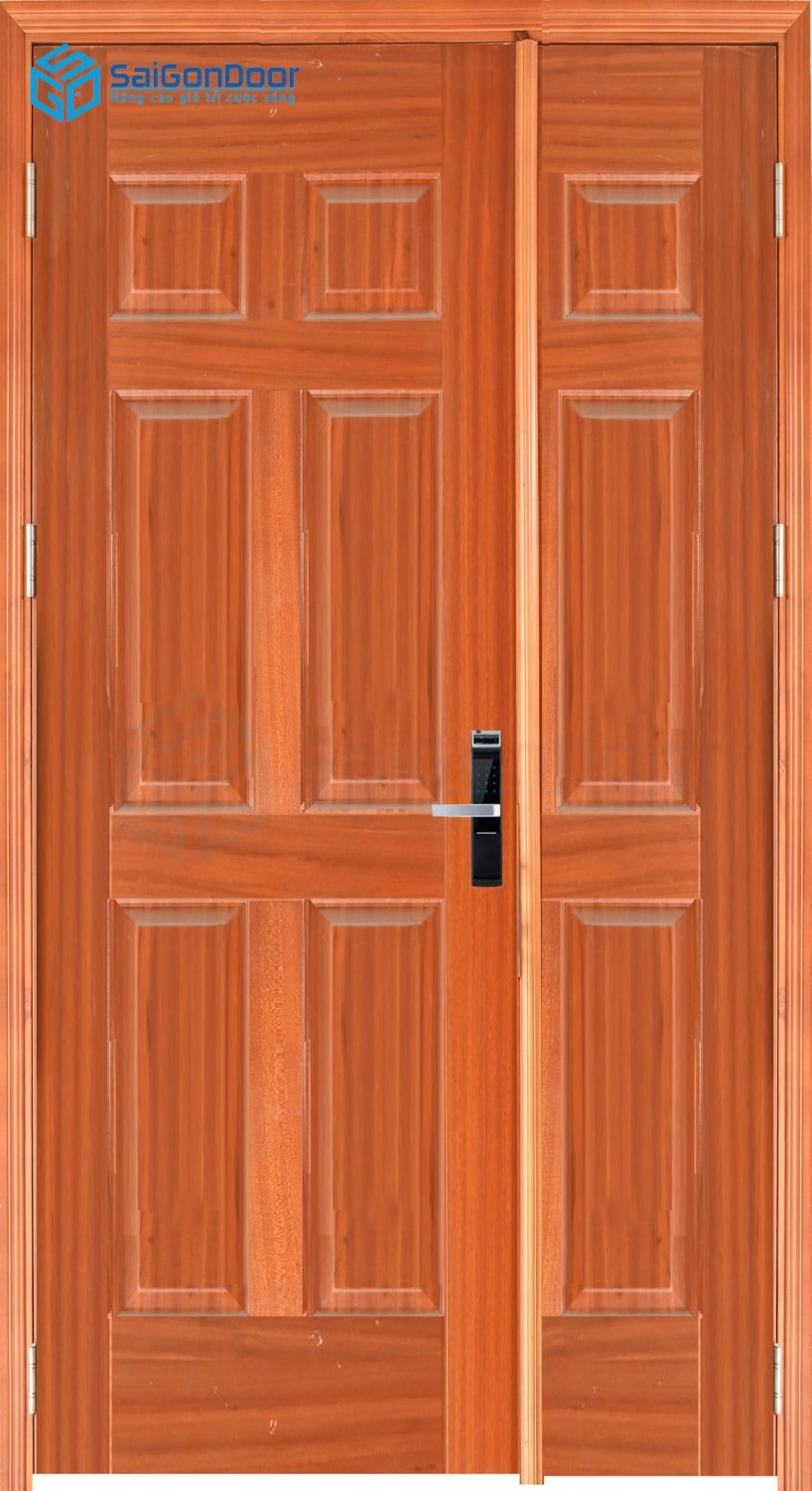 Cửa Gỗ Công Nghiệp HDF Veneer 9A-sapele