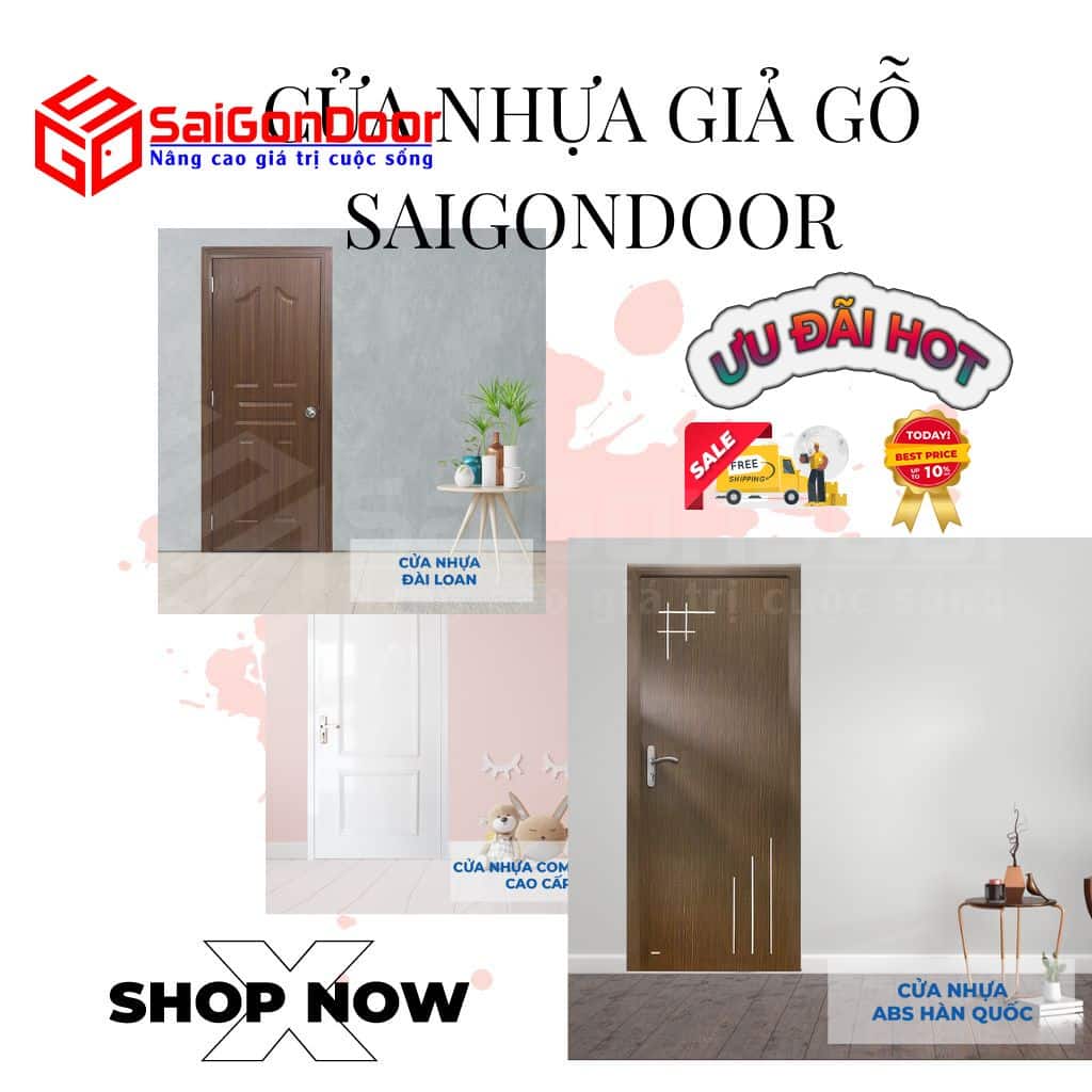 cửa nhựa giả gỗ saigondoor - 1