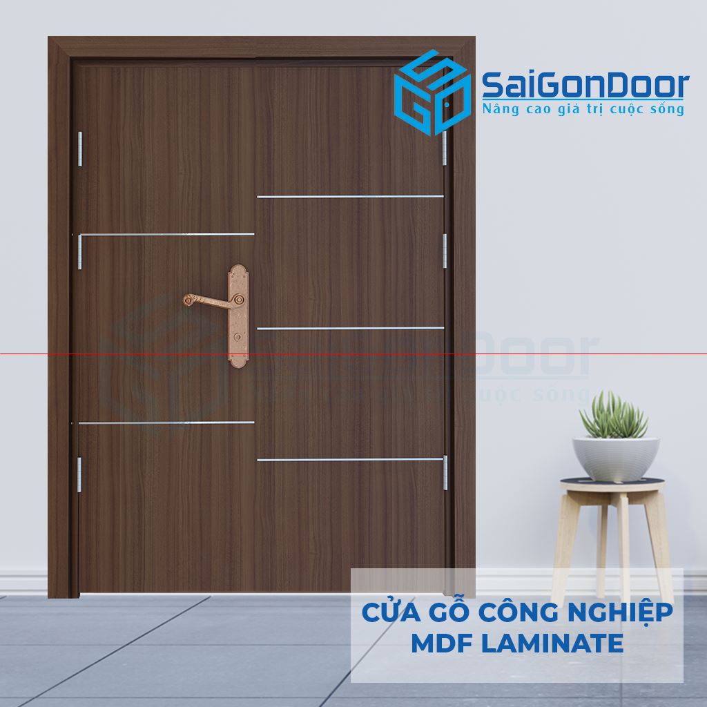 CỬA GỖ CÔNG NGHIỆP MDF LAMINATE 2P1R52