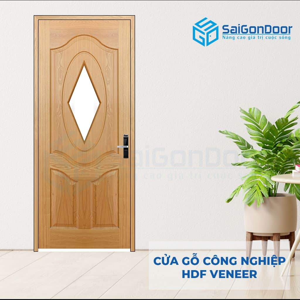 Cửa Gỗ Công Nghiệp HDF Veneer 3AG1-oak