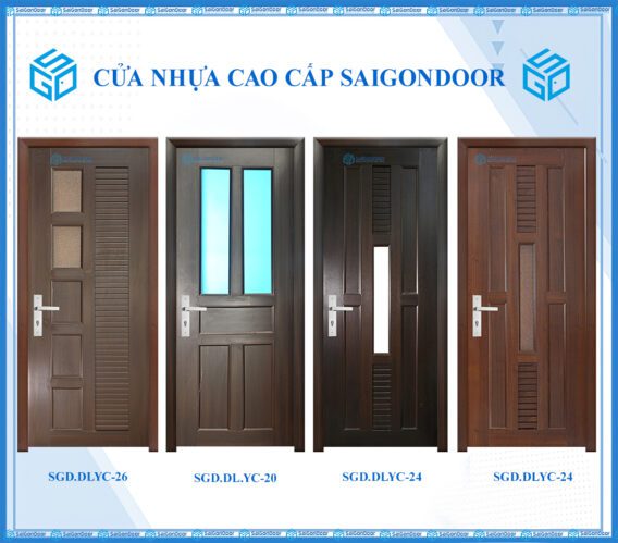 Cửa nhựa giá rẻ đa dạng về kiểu dáng và màu sắc