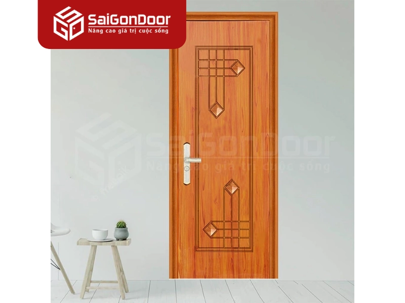 Cửa thép vân gỗ ngày càng được dùng nhiều trong công trình thương mại nhờ tính thẩm mỹ