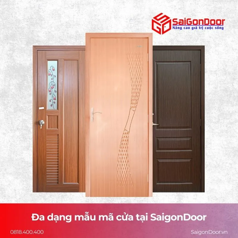 Đa dạng mẫu mã các loại cửa tại SaigonDoor