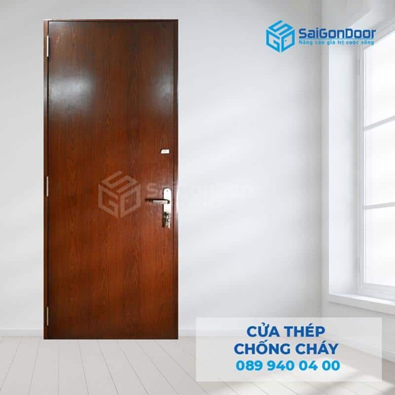 Cửa thép vân gỗ giá thành phải chăng