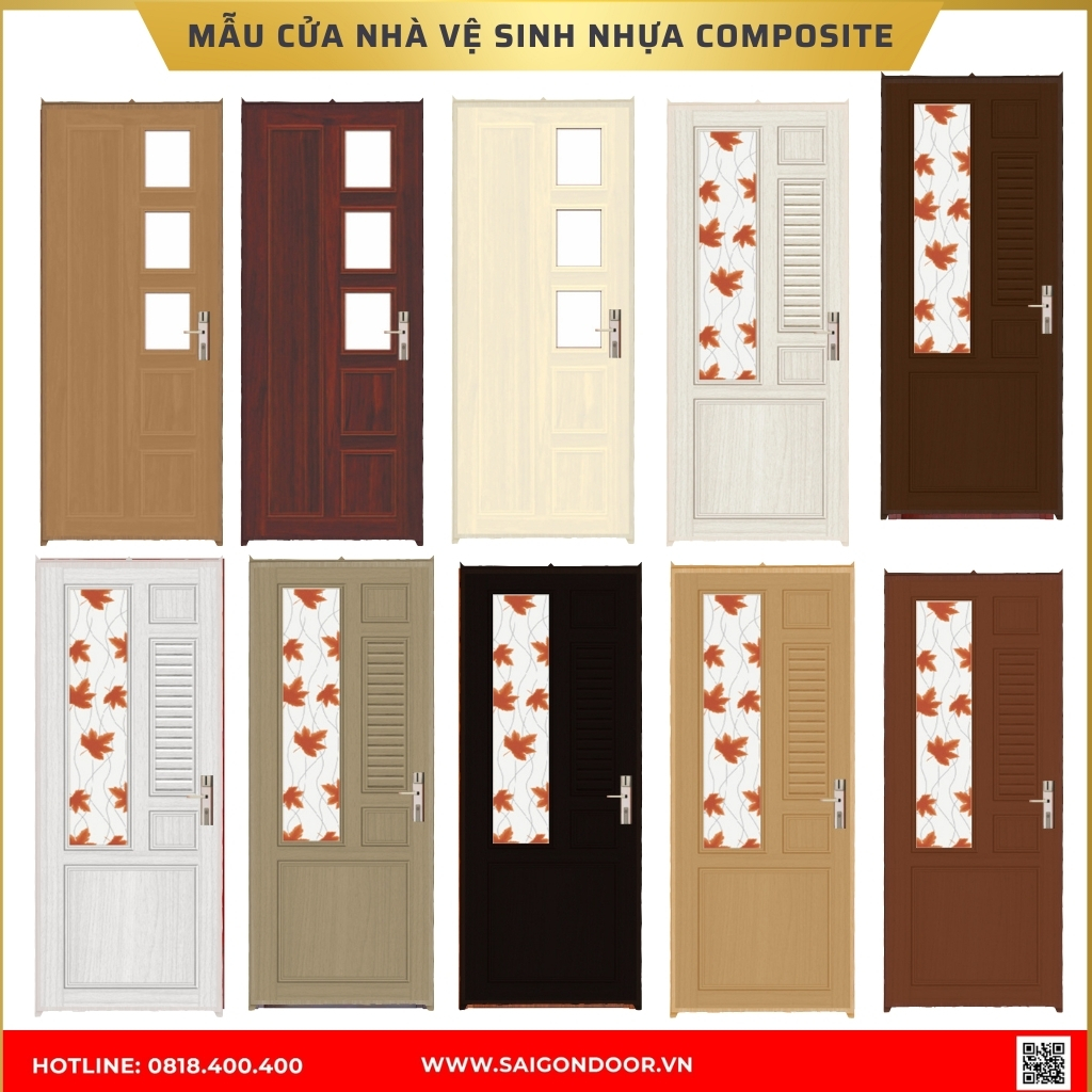 Mẫu cửa nhà vệ sinh nhựa composite được ưa chuộng