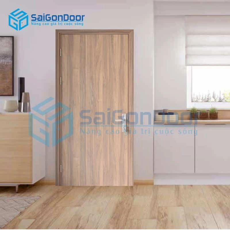 Mẫu cửa MDF phẳng hiện đại