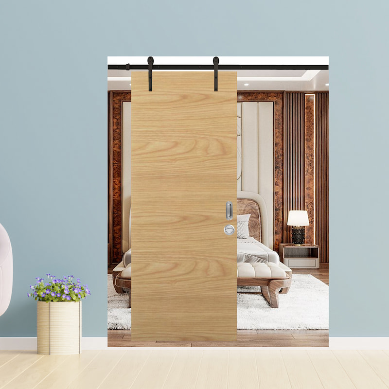 CỬA GỖ CÔNG NGHIỆP MDF VENEER lua truot treo ray