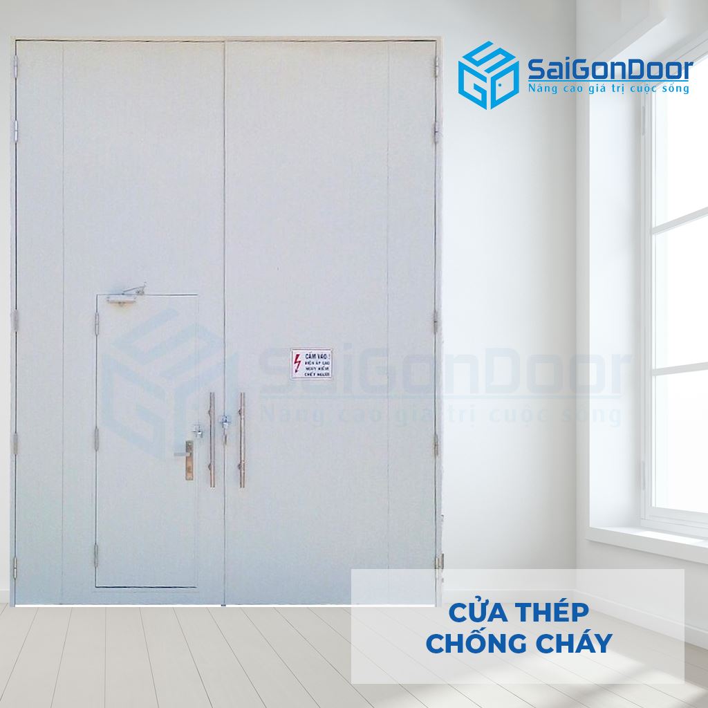 Mẫu cửa chống cháy 3P cánh nhỏ - lớn nhà xưởng