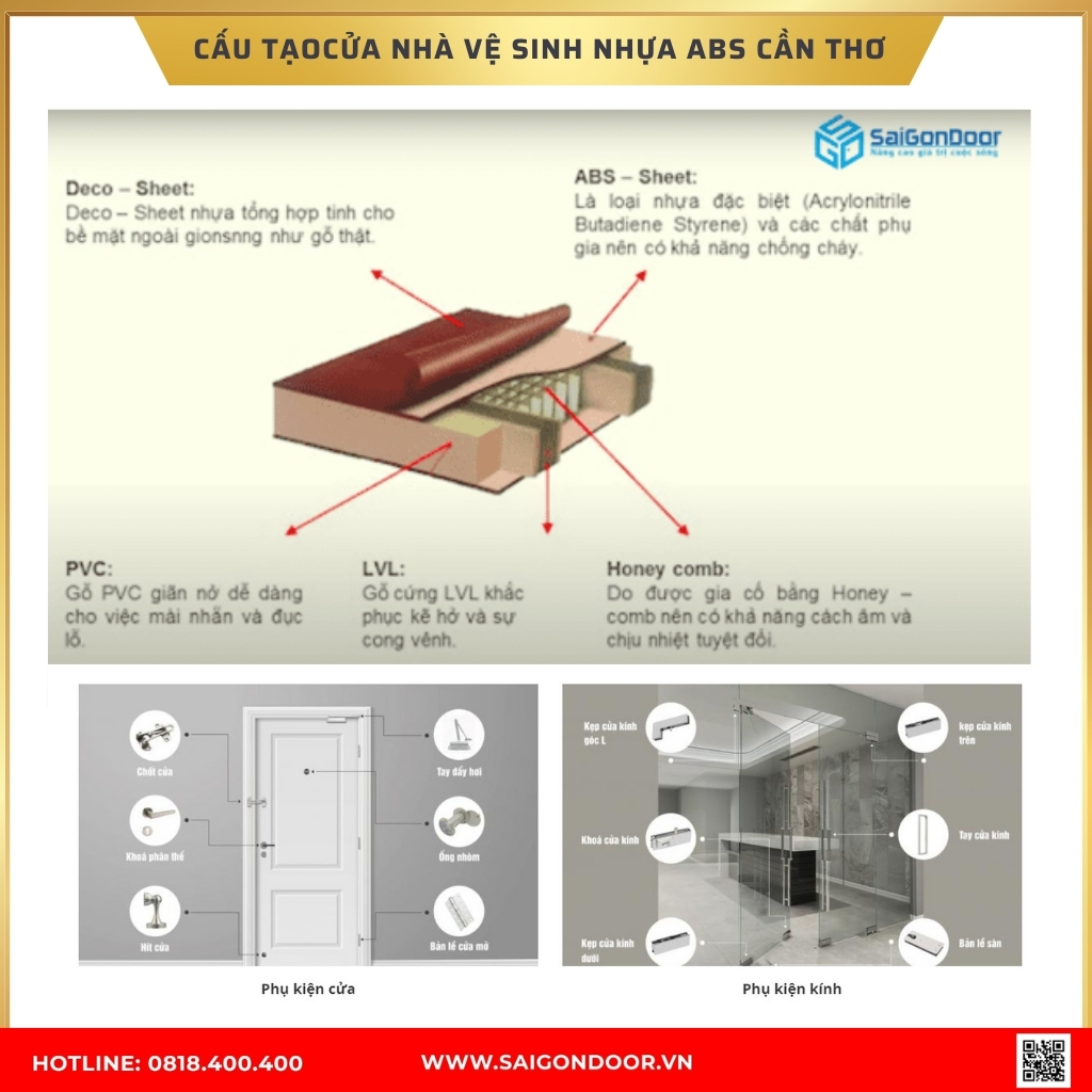 Cấu tạo cửa nhà vệ sinh nhựa ABS Cần Thơ